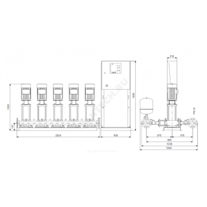 Установка повышения давления Hydro MPC-E 5 CRE32-2 Grundfos 99208308