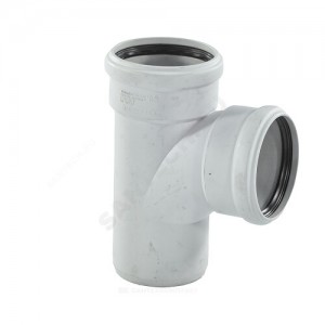 Тройник (PP-MD) бесшумный светло-серый Skolan dB SKEA Дн 135х135х87гр (DN125) б/нап в/к Ostendorf 336400