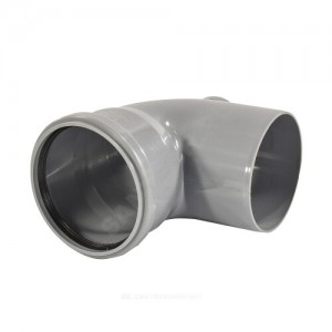 Отвод PP-H с выходом фронтально-тыльный серый Дн 110х50х87гр б/нап в/к VALFEX 23124150 Отвод PP-H с выходом фронтально-тыльный серый Дн 110х50х87гр б/нап в/к VALFEX 23124150