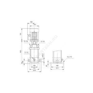 Насос многоступенчатый вертикальный CRT 2-2 A-P-A-E-AUUE PN25 3х220-240/380-415В/50 Гц Grundfos 96100301