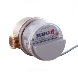 Счётчик г/в и х/в крыльчатый одноструйный Ду 15 Ру16 90С L=110мм резьба импульсный Б/К 1,5 м3/ч Пульсар Тепловодохран Н00005022