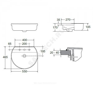 Умывальник подвесной CONNECT Sphere 55 Ideal Standard E792301
