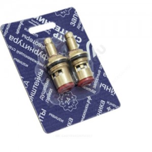 Кран-букса для смесителя КБТ резиновая резьба G 1/2" под квадрат 7х7мм (пара) упаковка СКИН Центр Сантехники (Подольск) СК600487