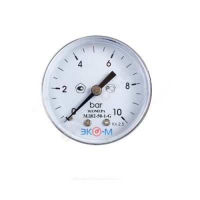 Манометр МД 02 осевой Дк63мм 0-6 бар G1/4" ЭКОМЕРА