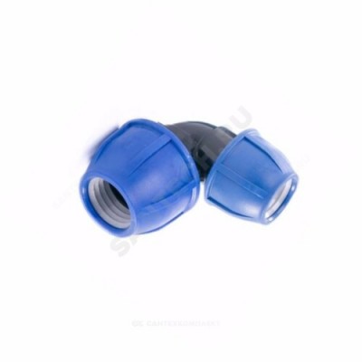 Отвод компрессионный ПЭ переходной Дн 63х40х90гр Ру16 RTP (РосТурПласт) 28294