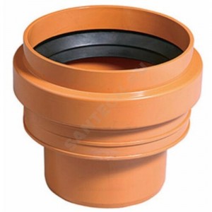 Переход НПВХ коричневый Дн 110 б/нап на гладкий конец керамической трубы KGUS Ostendorf 220830 Переход НПВХ коричневый Дн 110 б/нап на гладкий конец керамической трубы KGUS Ostendorf 220830