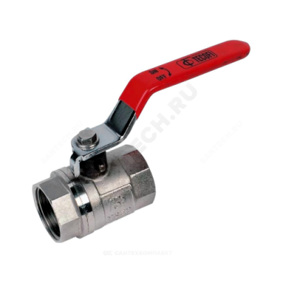 Кран шаровой латунь никель BS1143 Ду 10 Ру25 ВР полнопроходной рычаг Tecofi BS1143-0010