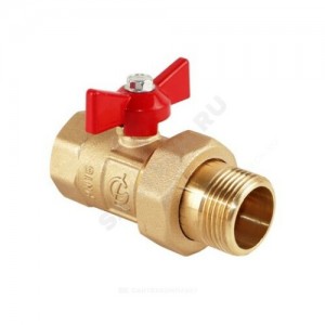 Кран шаровой латунь ПРАКТИК 132 Ду 15 Ру16 ВР/"американка" бабочка ГАЛЛОП 103260