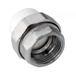 Муфта PP-R комбинированная разъемная белая ВР Дн 20х1" RTP (РосТурПласт) 10614