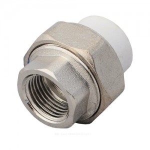 Муфта PP-R комбинированная разъемная белая ВР Дн 20х1" RTP (РосТурПласт) 10614