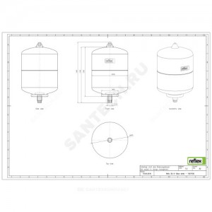 Гидроаккумулятор Refix DD 8 л 10 бар вертикальный Reflex 7307700
