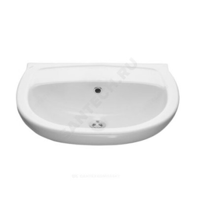 Умывальник подвесной Версия 56 без отверстия п/смес белый с переливом Santeri 1.3111.5.S00.01B.0