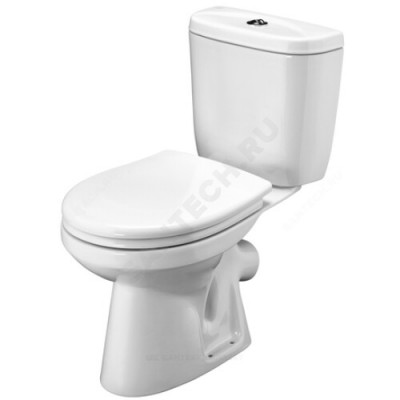 Унитаз-компакт Анимо белый нижний подвод косой выпуск 2/реж дюропласт Santek 1.WH30.2.134