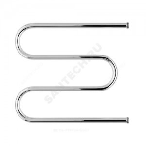 Полотенцесушитель водяной нерж сталь М-образный Ду 25 (1") НР 600х500мм боковое подключение б/к Элит-Металл ВЭК-03-07