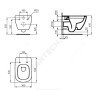 Унитаз подвесной TESI без сиденья Ideal Standard T350301