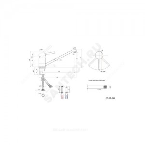 Смеситель для кухонной мойки серия Город Д-серия одноручный Славен СЛ-ОД-Д20