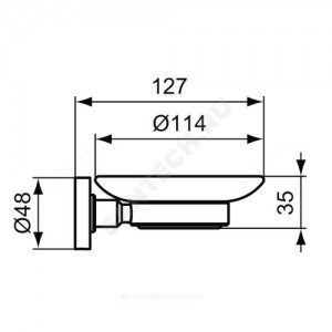 Мыльница с держателем матовое стекло IOM Ideal Standard A9122AA .