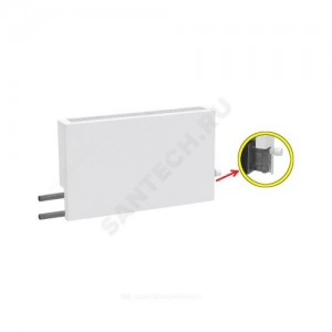 Конвектор настенный концевой Универсал ТБ КСК 20 (малой глубины) 0.787кВт двухтр с т/клапаном (угл) Danfoss 013G2152 бок/п под приварку ТЗПО