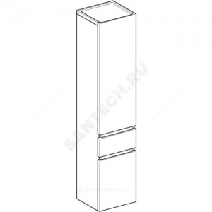 Шкаф высокий Renova Plan натуральный дуб Geberit 869003000
