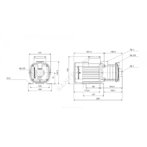 Насос многоступенчатый горизонтальный CM-A 1-6 AQQE PN10 3х220-240/380-415В/50 Гц Grundfos 97516563