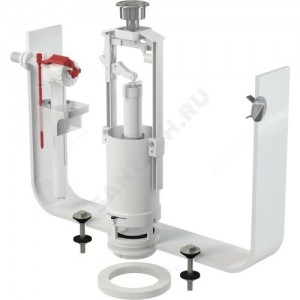 Арматура для бачка сливная/наливная боковое подключение кнопка хром старт-стоп Alca Plast SA2000 3/8" CHROM