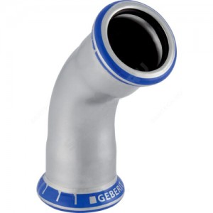 Отвод сталь нерж 45гр Дн 108 пресс Mapress Geberit 32611