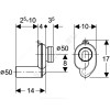 Сифон для писсуара DN50 с выходом 50мм горизонтальный выпуск Geberit 152.950.11.1