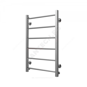 Полотенцесушитель водяной нерж сталь Лесенка Ду 25 (1") НР 400х800мм 6П нижнее подключение в/к соединитель (1"х3/4") Классика-Люкс Элит-Металл В-40-04