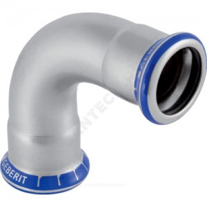 Отвод сталь нерж 90гр Дн 76,1 пресс Mapress Geberit 31109