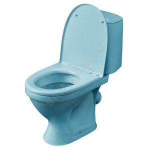 Унитаз-компакт Соната голубой нижний подвод косой выпуск 1/реж полипропилен Santeri 1.P201.2.S06.00B.F