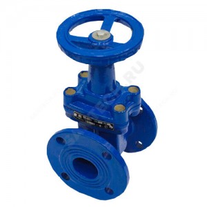 Задвижка чугун 30ч39р аналог МЗВГ обрезиненный клин c гайкой Ду 200 Ру10/16 до +150 фл Промтревл