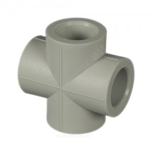 Крестовина PP-R серая внутренняя пайка Дн 20 RTP (РосТурПласт) 10922