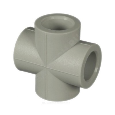 Крестовина PP-R серая внутренняя пайка Дн 25 RTP (РосТурПласт) 10923