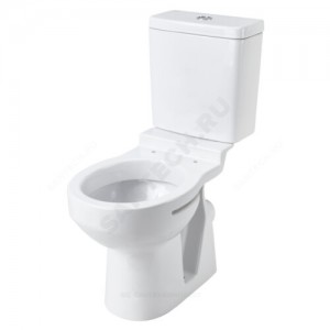 Унитаз-компакт Версаль белый нижний подвод косой выпуск 2/реж дюропласт Soft close Santek 1.WH30.2.406
