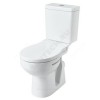 Унитаз-компакт Версаль белый нижний подвод косой выпуск 2/реж дюропласт Soft close Santek 1.WH30.2.406