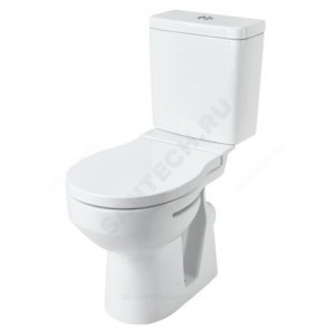 Унитаз-компакт Версаль белый нижний подвод косой выпуск 2/реж дюропласт Soft close Santek 1.WH30.2.406
