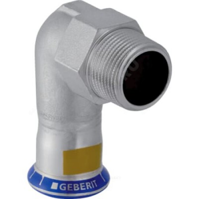 Угольник сталь нерж 90гр Дн 35х1 1/4" пресс/НР для газоснабжения Mapress Geberit 34153