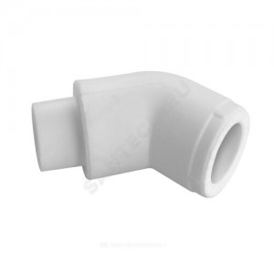 Угольник PP-R белый внутр/наруж пайка Дн 20х45гр Ру25 для труб RTP (РосТурПласт) 14221