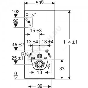 Модуль сантехнический для подвесного унитаза Monolith Plus Geberit 131.231.JV.5