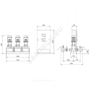 Установка пожаротушения Hydro MX-A 2/1 CR32-1 Grundfos 99788909 Установка пожаротушения Hydro MX-A 2/1 CR32-1 Grundfos 99788909