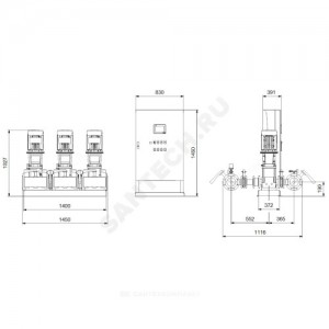 Установка пожаротушения Hydro MX-A 2/1 CR15-5 Grundfos 99788899 Установка пожаротушения Hydro MX-A 2/1 CR15-5 Grundfos 99788899