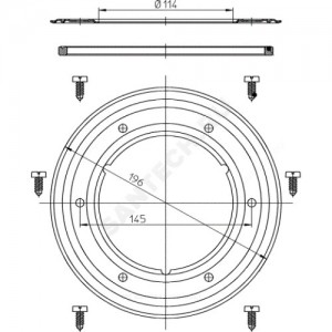 Фланец для трапов 196х114мм HL HL83.0 Фланец для трапов 196х114мм HL HL83.0