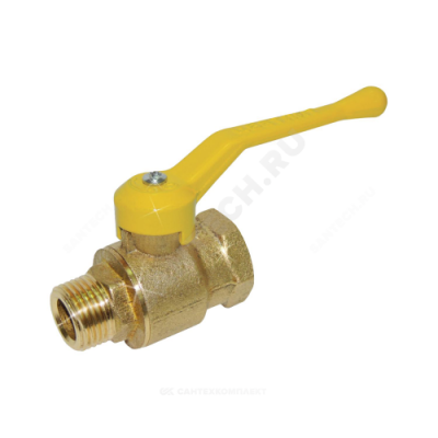 Кран шаровой латунь газ 11б27п4 Ду 40 Ру16 ВР/НР полнопроходной рычаг Цветлит ZW10121