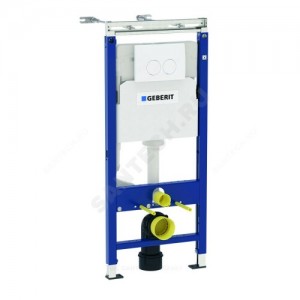 Инсталляция для подвесного унитаза Duofix с кнопкой смыва Delta 21 альпийский белый Geberit П 458.122.11.1