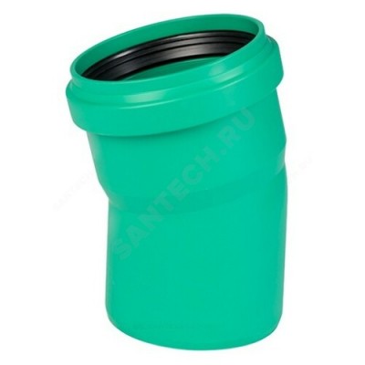 Отвод PP-MD зелёный KG2000 KG2000B Дн 160х15гр б/нап в/к Ostendorf 771500