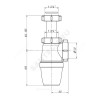 Сифон для умывальника бутылочный 1 1/4"x40 без выпуска Орио А-3200