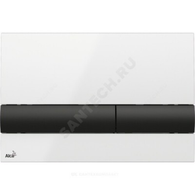 Кнопка для инсталляции белый/черный Alca Plast M1710-8