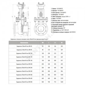 Задвижка клиновая нерж 30нж941нж Ду 200 Ру16 фл под эл/привод МЗТА Задвижка клиновая нерж 30нж941нж Ду 200 Ру16 фл под эл/привод МЗТА