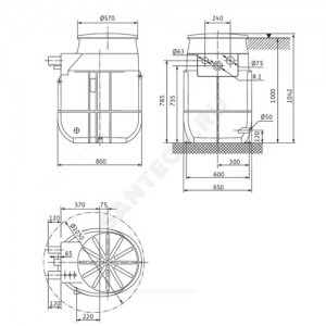Установка отвода сточной воды WS 50 E/Rexa UNI напорная Wilo 2525160