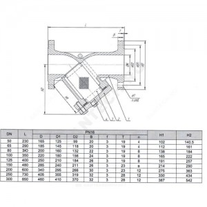 Фильтр сетчатый Y-образный чугун Ду 32 Ру16 Тмакс=300 oC фл IS16 со сливной пробкой ADL BM03B103790 .